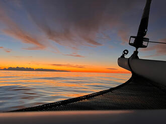 Bowsprit at sunrise